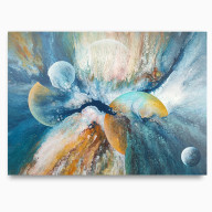 COSMIC SPLASH - KOSMICZNA ABSTRAKCJA NA PŁÓTNIE 50X70