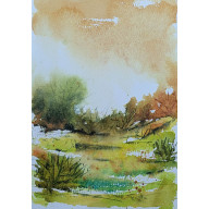 LETNIE WSPOMNIENIE - AKWARELA