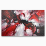 KRWAWY KOSMOS - ABSTRAKCJA NA PŁÓTNIE 50X80