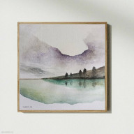 PEJZAŻ- AKWARELA FORMATU 20/20 CM