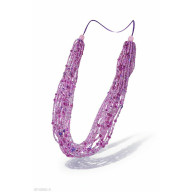 NASZYJNIK MULTI-STRAND „FIOLETOWA KASKADA” - WIELOWARSTWOWY BLASK