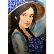 DZIEWCZYNA W SŁOMKOWYM KAPELUSZU 50/70