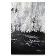 CISZA LASU - MONOCHROMATYCZNY OBRAZ NA PŁÓTNIE 40X60