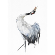 ŻURAW - OBRAZ AKWARELOWY