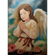 MODLĄCY SIĘ ANIOŁEK WŚRÓD KWIATÓW 50/70