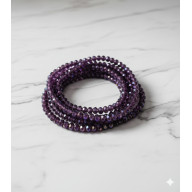 BRANSOLETKA KRYSZTAŁOWA - GŁĘBOKI FIOLET (AMETHYST GLOW)