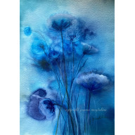 ŚLADY PAMIĘCI - AKWARELA W OPRAWIE