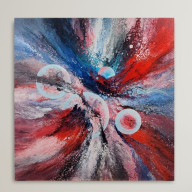 KOSMICZNA ABSTRAKCJA NA PŁÓTNIE 60X60