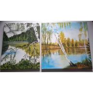 DYPTYK PEJZAŻOWY BRZOZOWY BEZCZAS - OŻYW SWOJE WNĘTRZE