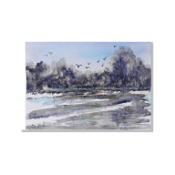 ROZLEWISKO - MINIMALISTYCZNA AKWARELA A4