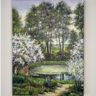 WIOSENNA ZIELEŃ I KWITNĄCE DRZEWA.