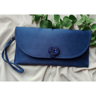 NIEBIESKA KOPERTÓWKA, GRANATOWA TOREBKA, KOPERTÓWKA DO RĘKI