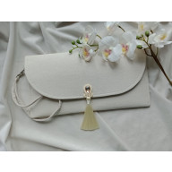 BEŻOWA KOPERTÓWKA, KREMOWA TOREBKA, KOPERTÓWKA ŚMIETANKOWA IVORY DO RĘKI