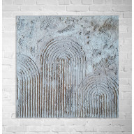 Obraz strukturalny abstrakcja Wabi Sabi Japandi minimalistyczny ręcznie wykonany 60x90