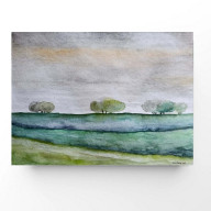 PEJZAŻ- AKWARELA FORMATU 18/24 CM