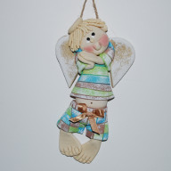 NA IMIĘ MAM STAŚ - ANIOŁEK Z MASY SOLNEJ, PREZENT, DEKORACJA