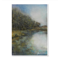 ,,NA SKRAJU LASU,,- NASTROJOWA AKWARELA WERTYKALNY FORMAT