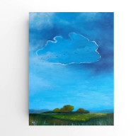 BŁĘKITNY PORANEK - OBRAZ AKRYLOWY 80/60 CM