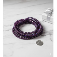 BRANSOLETKA KRYSZTAŁOWA - GŁĘBOKI FIOLET (AMETHYST GLOW)