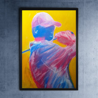 PLAKAT A3 GOLFISTA REPRODUKCJA PASTELI SUCHYCH