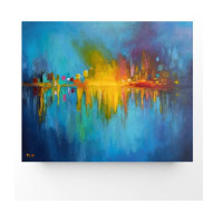 PEJZAŻ ABSTRAKCYJNY - OBRAZ AKRYLOWY 50/60 CM