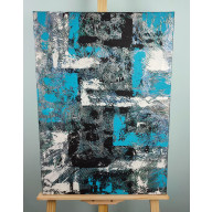 OBRAZ STRUKTURALNY AKRYL ABSTRAKCJA 50X70