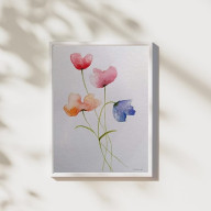 KWIATY- AKWARELA FORMATU 32/24 CM