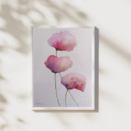 KWIATY- AKWARELA FORMATU 32/24 CM