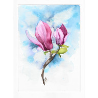 MAGNOLIA - OBRAZ AKWARELOWY