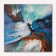 ABSTRAKCJA NOWOCZESNA POURING 70X70