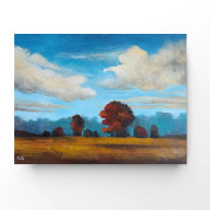 PEJZAŻ Z DRZEWAMI - OBRAZ AKRYLOWY 30/40 CM