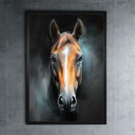 PORTRET KONIA 1 - GRAFIKA NA PLAKACIE NA A3