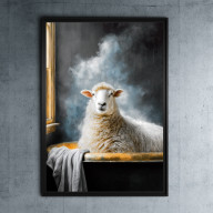OWIECZKA W KĄPIELI - GRAFIKA NA PLAKACIE NA A3