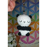ZAWIESZKA DZIECKO PANDA NA SZYDEŁKU BRELOK KEYCHAIN BAWEŁNA ZWIERZĘTA