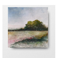 PEJZAŻ- AKWARELA FORMATU 15 /15 CM
