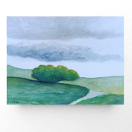 PEJZAŻ- AKWARELA FORMATU 18/24 CM