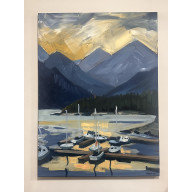 JEZIORO W GÓRACH (55X75CM)