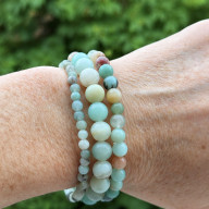 AMAZONITE: ZESTAW TRZECH ELEGANCKICH BRANSOLETEK