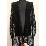 WIECZOROWY SZAL MGIEŁKA ZE ZŁOTĄ NITKĄ