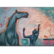 AKRYL NA PŁÓTNIE. DUŻY OBRAZ 50X70 CM