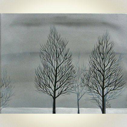 Zimowe chmury 27x34cm olej , Paweł Dąbrowski, obrazy olejne