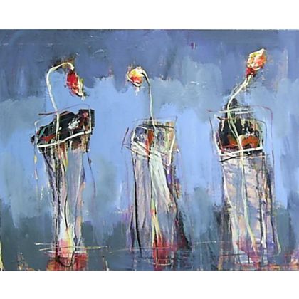 Dariusz Grajek - olej + akryl - Kwiaty... foto #1