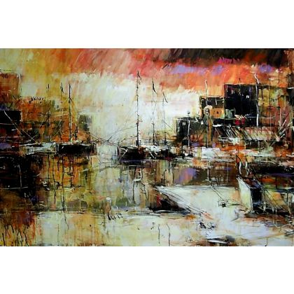 Costa Brava..., Dariusz Grajek, olej + akryl