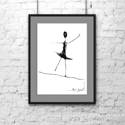 grafika 80 - linoskoczek, Maja Gajewska, Grafika cyfrowa